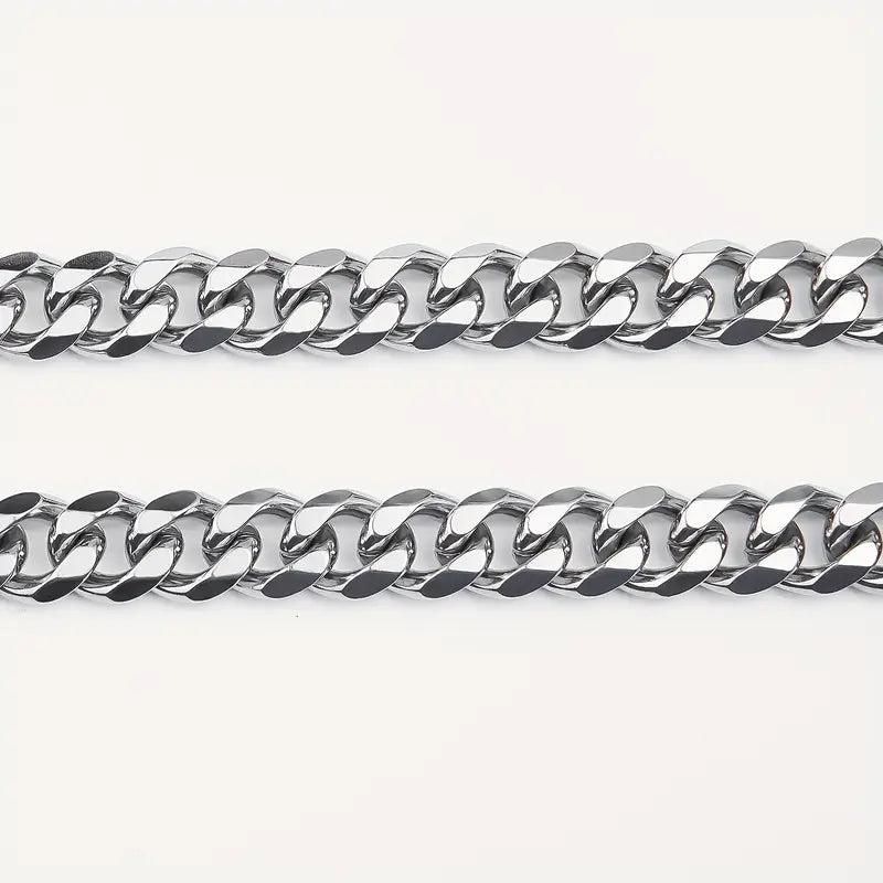 Cubaanse Moderne Roestvrijstalen Schakelarmband – Minimalistisch & Stoer