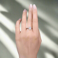 Zilveren Cocktail Ring – 925 Sterling Zilver & Heldere Zirkoon