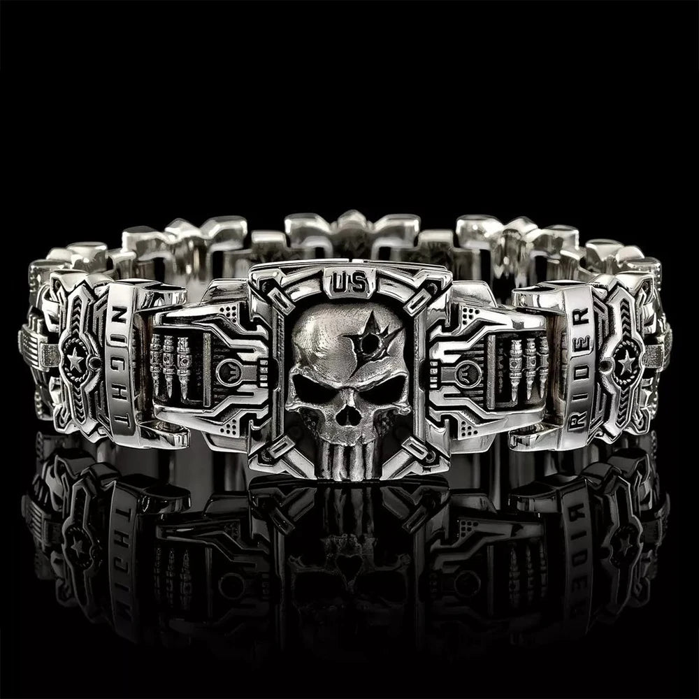 Vintage Schedel Armband – Hiphop/Rock Stijl voor Mannen
