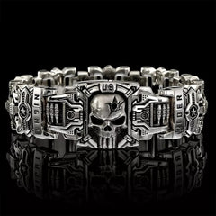 Vintage Schedel Armband – Hiphop/Rock Stijl voor Mannen