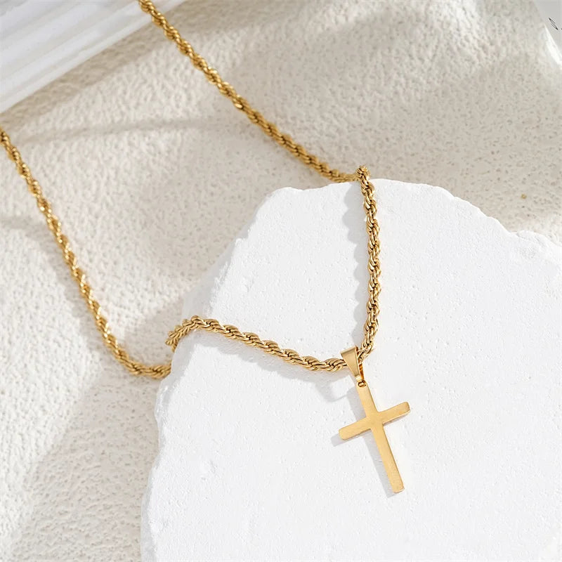 Gouden & Zilveren Kruisketting – Trendy Hanger voor Mannen & Vrouwen