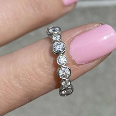 Luxe Zirkonia Ring voor Vrouwen – Verstelbaar, Zilver, Trendy en Elegant