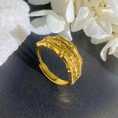 Verstelbare Ring met Skeletstructuur - Vintage Look voor Vrouwen