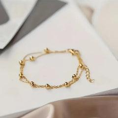 Elegante Roestvrijstalen Armband – Dubbele Laag Design